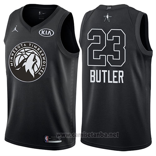 Camiseta All Star 2018 Minnesota Timberwolves Jimmy Butler #23 Negro